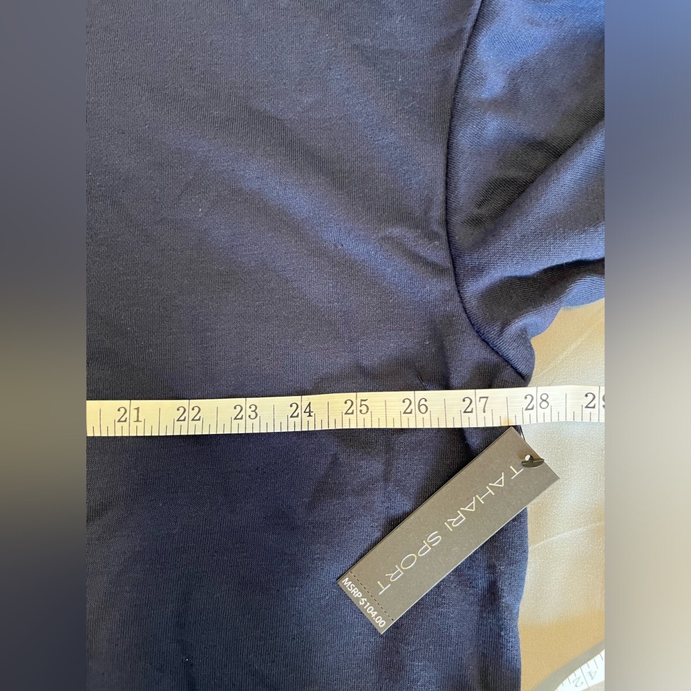 Tahari Sport Size:3X Women Zip Up  Hoodie Lightweight Navy 55% Cotton Pockets - Picture 5 of 12